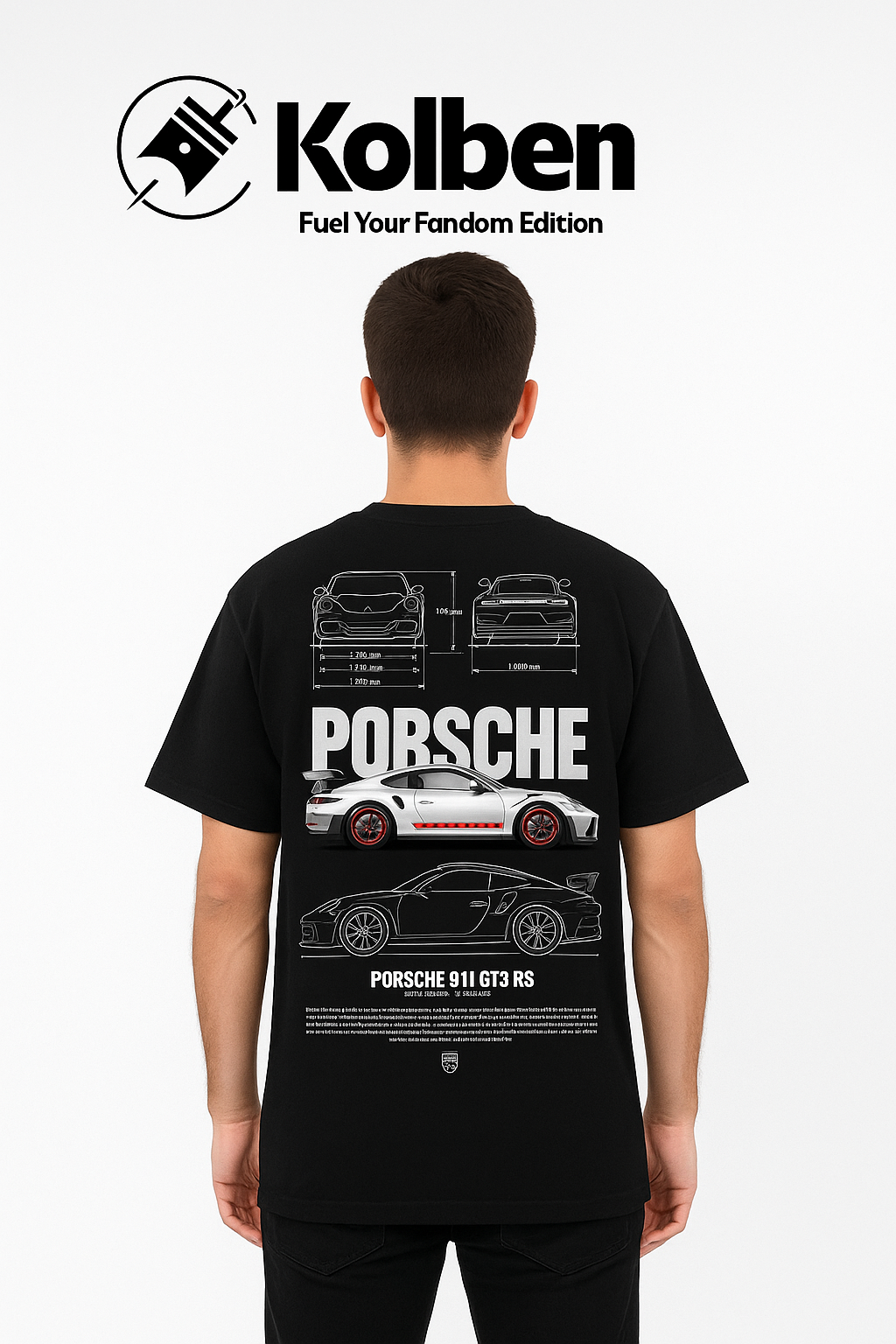 KOLBEN Racer Oversized Tee – Porsche Edition